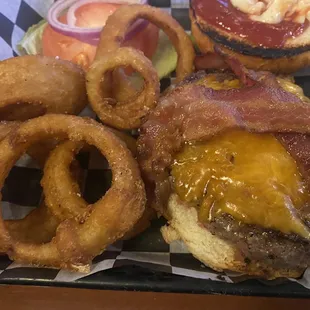 Bacon and cheese burger