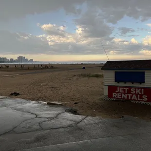 Empty beach post lightening