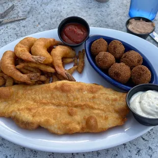 Fried platter entree