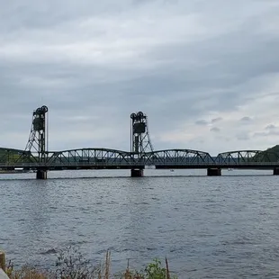 a bridge over a river