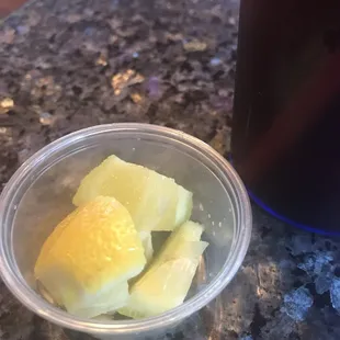 The Huge lemon. I think they squeezed it before bringing it to me...}=~