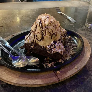 Toffee Brownie with Ice Cream!