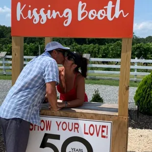They had kissing booths (thats my wife)