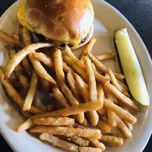 Sunday special: $5 cheeseburger and fries! Everyone wished they would have gotten this. BEST burger &amp; fries. Order this!!!!
