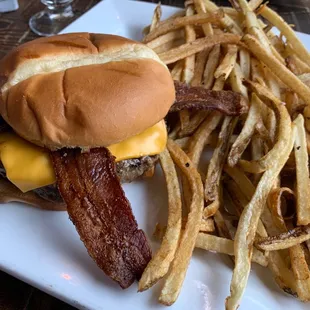 Decent burger and fries (The &quot;Chef Burger&quot; I think)