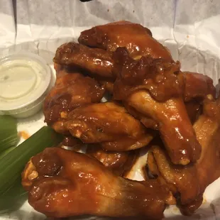 Hot wings... really hot