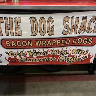 a hot dog wrapped in bacon