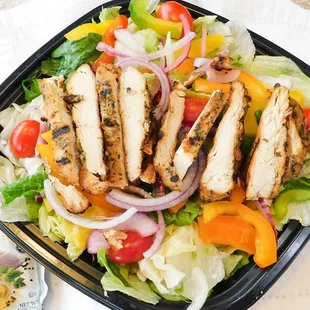 Our grilled chicken salad is a great option if you want something light and flavorful!