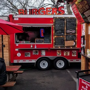 A welcoming, eye-catching cart in the corner of the pod