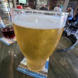 a glass of beer