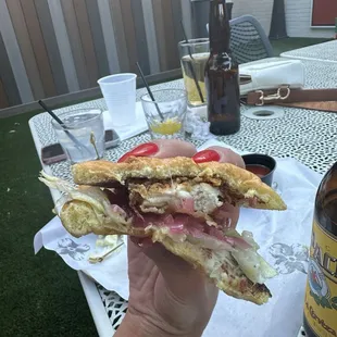 Bun with a tiny speck of chicken