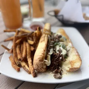 Philly steak with queso