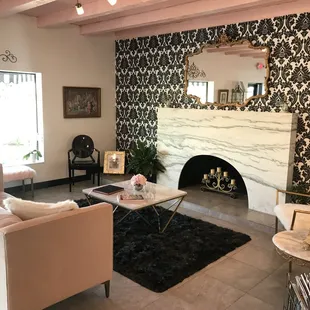 Come relax in our stunning "living room" while you wait for your artist!!