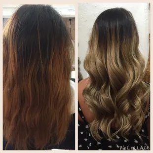 Before and after ombre by Maddy FitzGerald