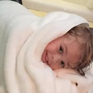 Matouk towels are locally tested for their fluffy-ness and 'softy' qualities by our discerning lab junior techs.