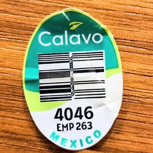 Sticker in food.