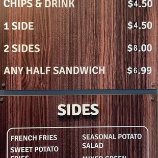 Menu as of 12/19/24