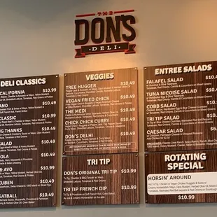 Their menu!