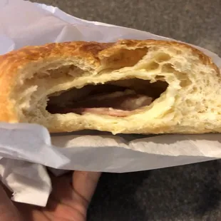 a half eaten pastry