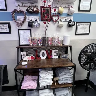 a display of t - shirts