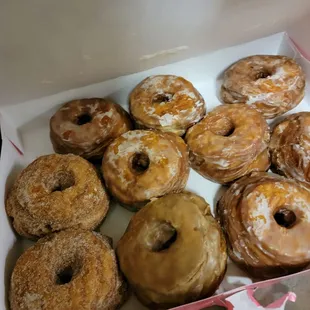 a box of glazed donuts