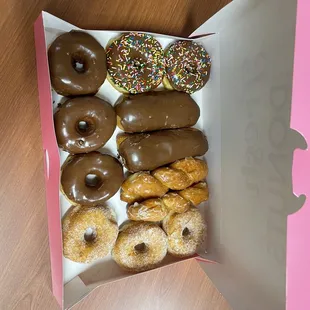 Mix of delicious donuts