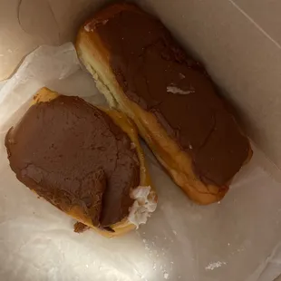 Cream filled and custard filled