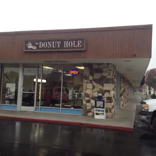 Store front from Tulare street on a rainy morning.