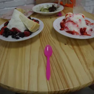 Strawberry and Mixed berry Bingsu!!