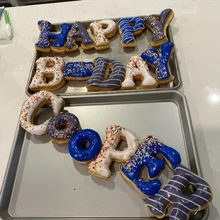 Letter donuts