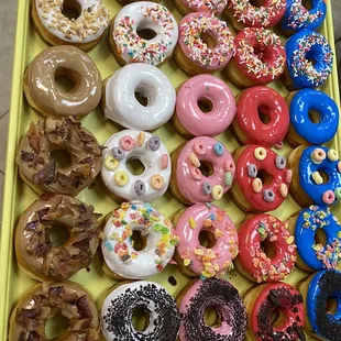 a variety of donuts