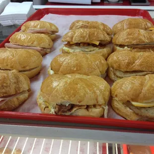 Sausage egg &amp; cheese croissant my favorite breakfast.