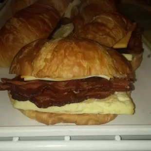 Bacon egg and cheese croissant