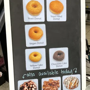 Base options and specials at the donut patch