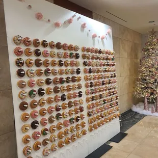 Our donut wall, donuts provided by the donut place