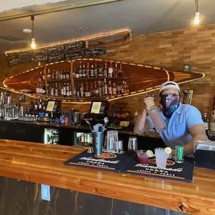 a man sitting at a bar