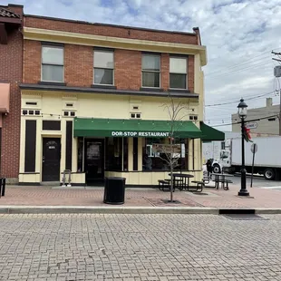 Outside across the street