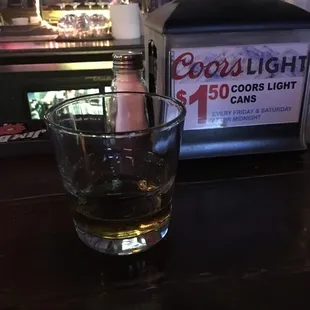 Full bar and beer on tap.