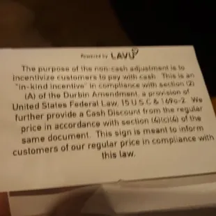 There is a 4.25% upcharge if you use a card.