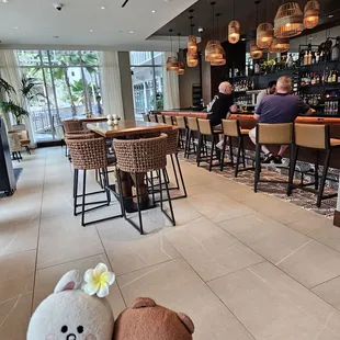 High top tables and bar seating are also available