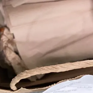 the inside of a suitcase