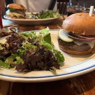 Grass fed burger with salad - Amazing!