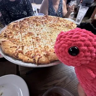 Microwave the dino with cheesy bread