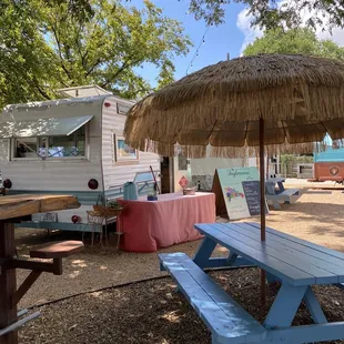 The Doughminican food &quot;camper&quot;.  Very clean, very organized and the owner is very friendly