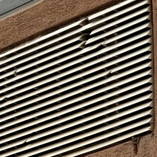 Every AC vent outside was broken