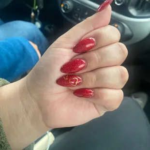 Fill. $40, $5 to fix one of my broken nails, and $5 for heart decal