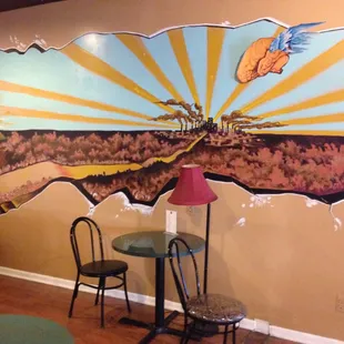 Mural courtesy of local artist Marcus Worx