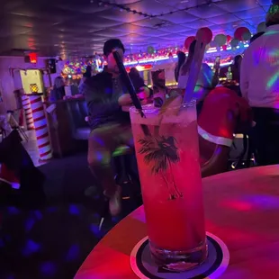 Tiki drink at Down N Out for the holiday theme!