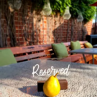 The "Reserved" signs began popping up!  The Downing has become a favorite spot.