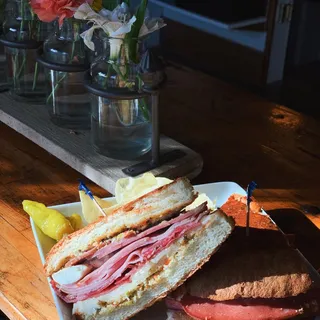 Hot Muffuletta Sandwich